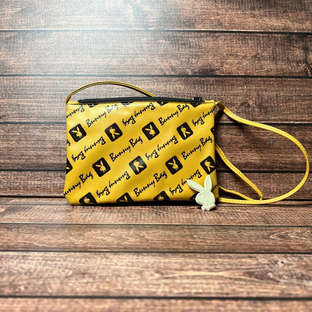 Playboy Bunny Bag mid 80’s Vintage Tip Bag Rare Yellow with Pin